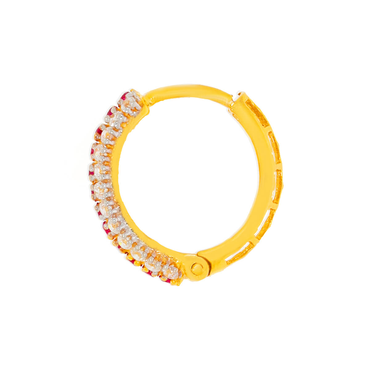 Vibrant Charm Gold Hoop Earrings