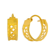 22K Delightful Jhali Style Gold Hoops