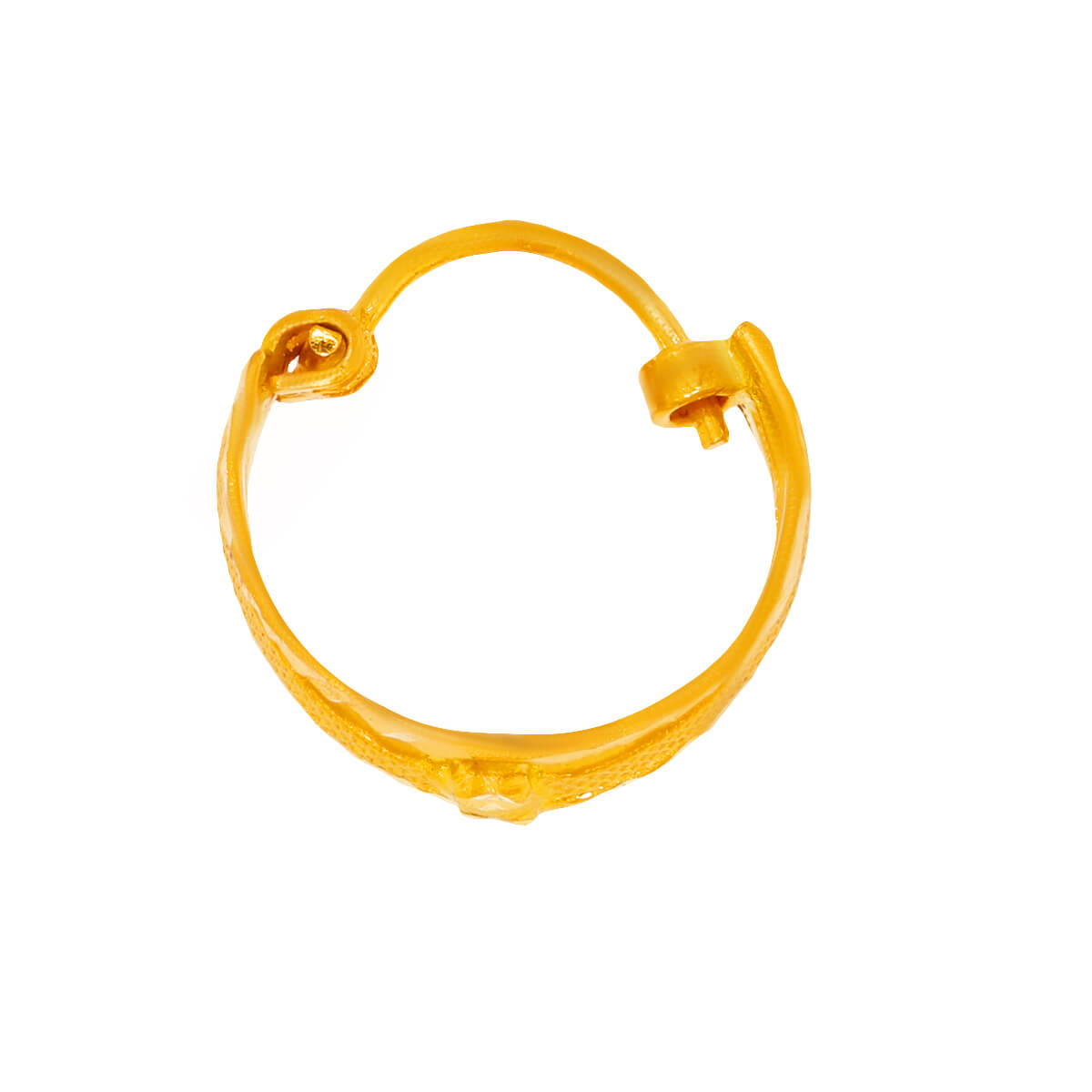 Modern Minimalist 22K Gold Tri Ring Hoops