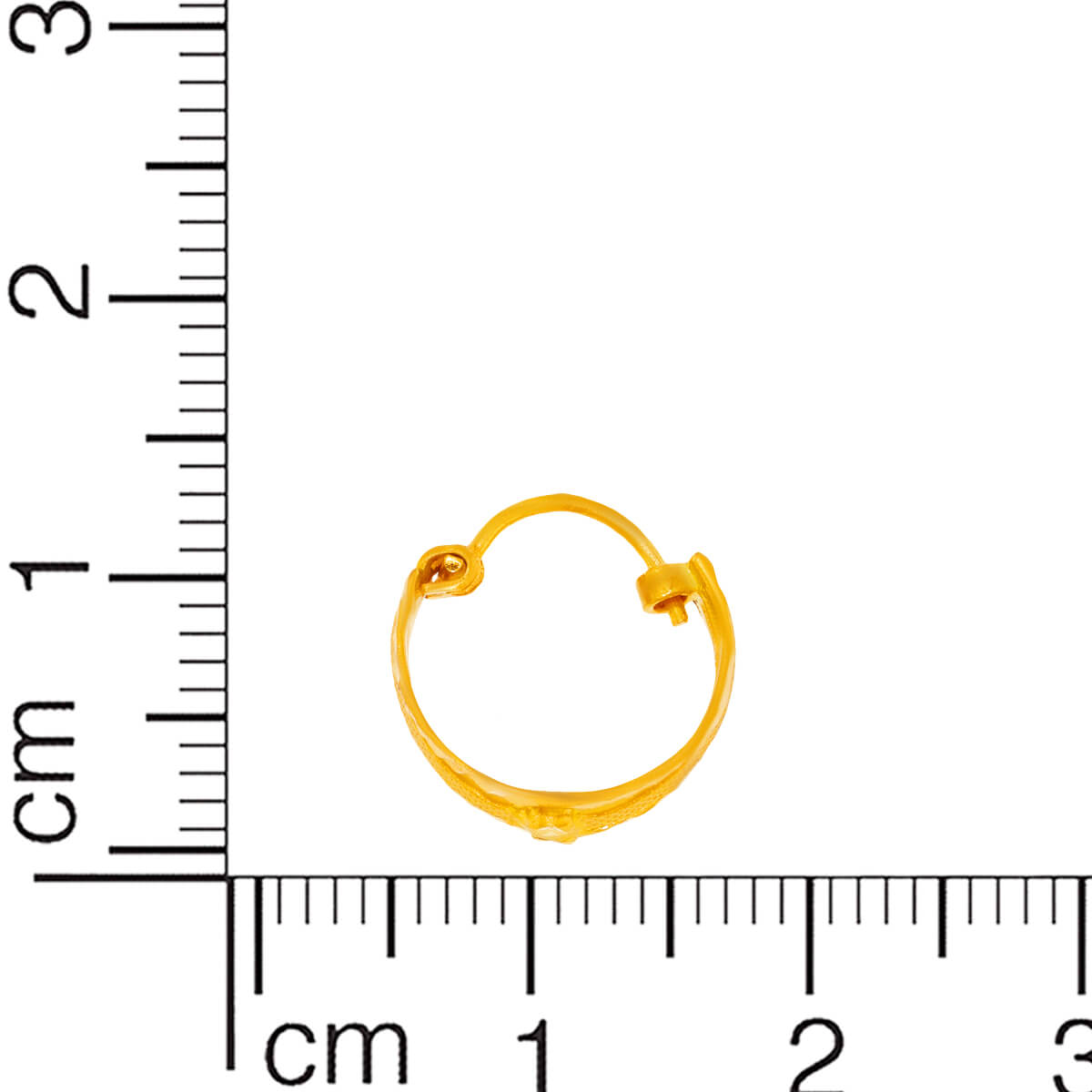 Modern Minimalist 22K Gold Tri Ring Hoops