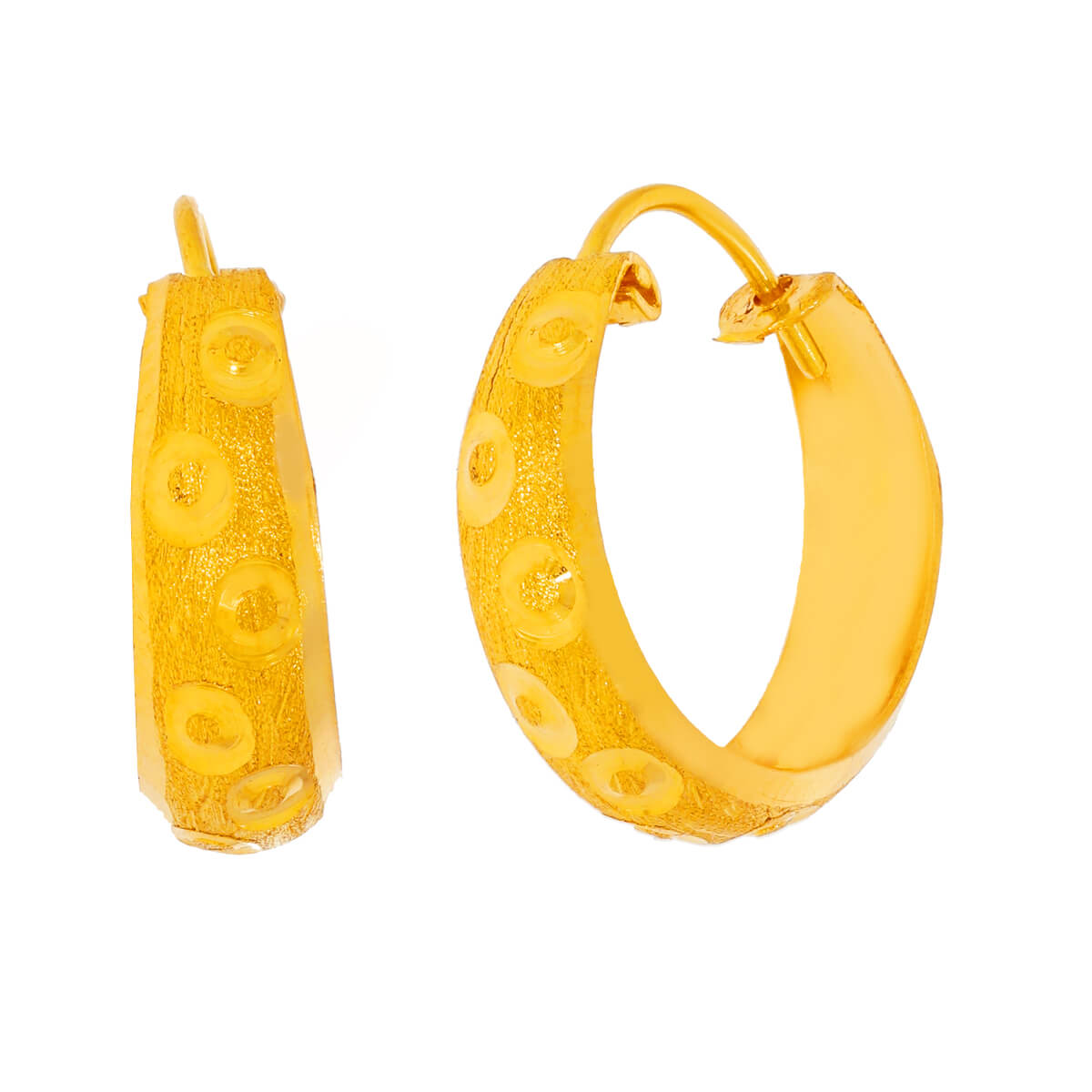 Dainty Grace 22K Gold Hoops