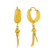 Spherical Elegance Golden Orb Hoops 22K