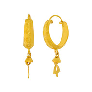 Gorgeous Charming Oval Hoops in 22K Gold
