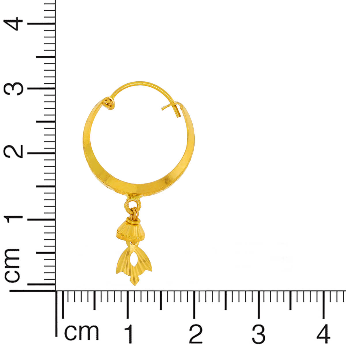 Gorgeous Charming Oval Hoops in 22K Gold