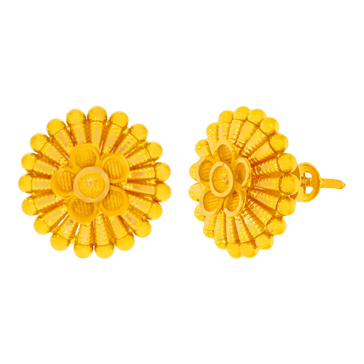 Sunlit Radiance Gold Studs 22K
