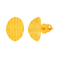 22K Gold Oval Studs for Everyday Elegance