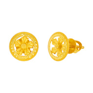 22K Gold Petite Floral Studs for Delicate Charm