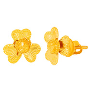 Charming Clover 22K Gold Studs Earrings