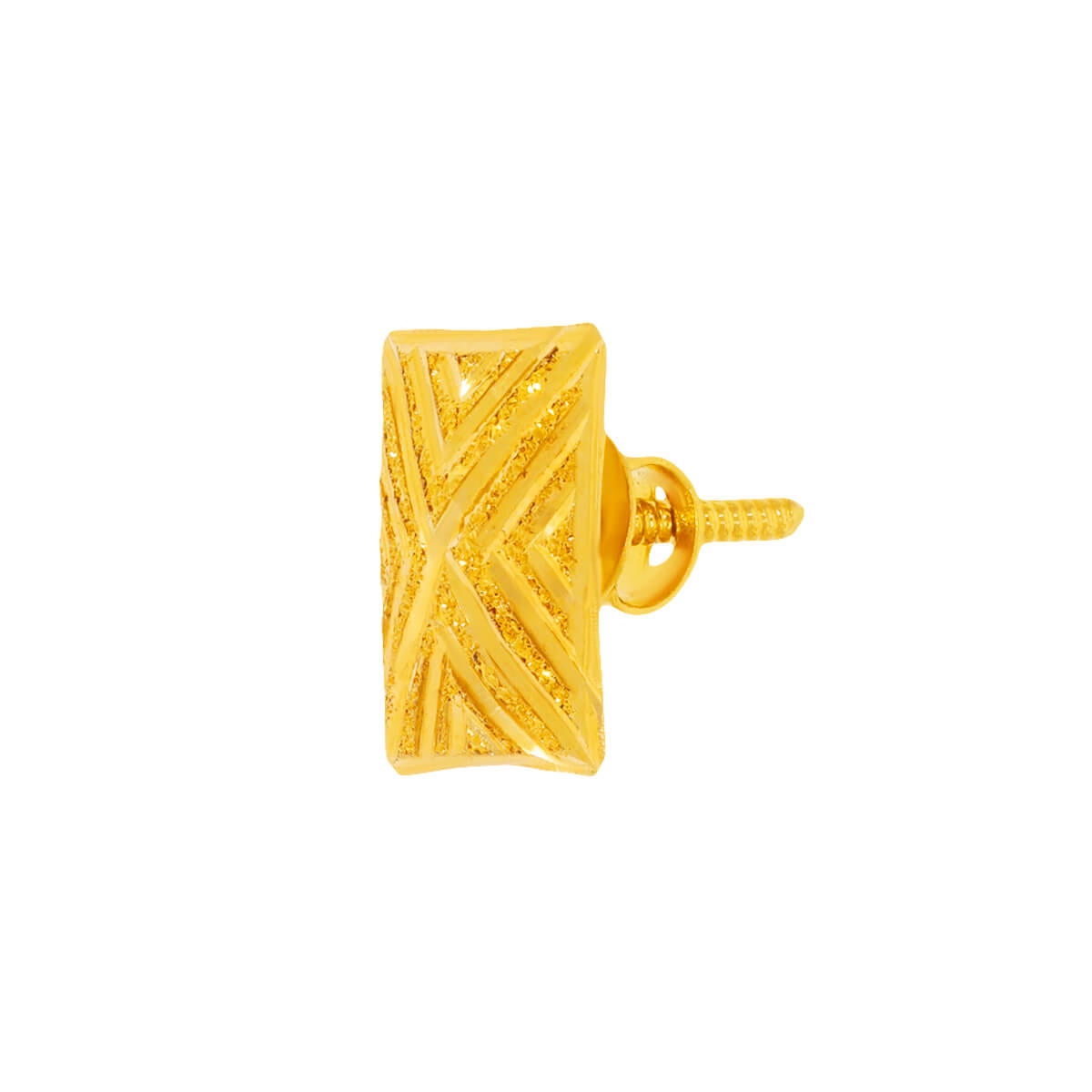 Elegant Simplicity 22K Square Gold Studs