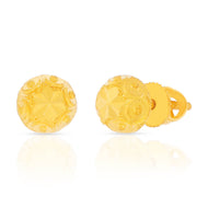 Classic Floral 22K Gold Stud Earrings