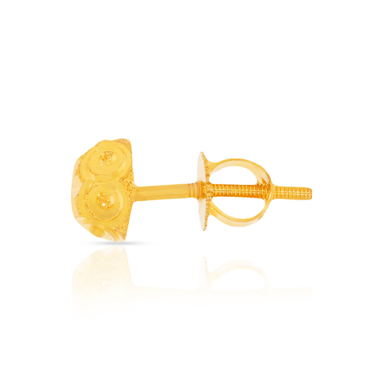 Classic Floral 22K Gold Stud Earrings