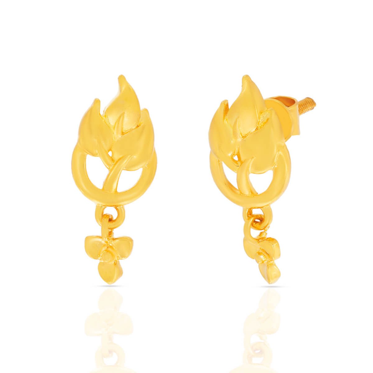 22K Graceful Petite Gold Studs