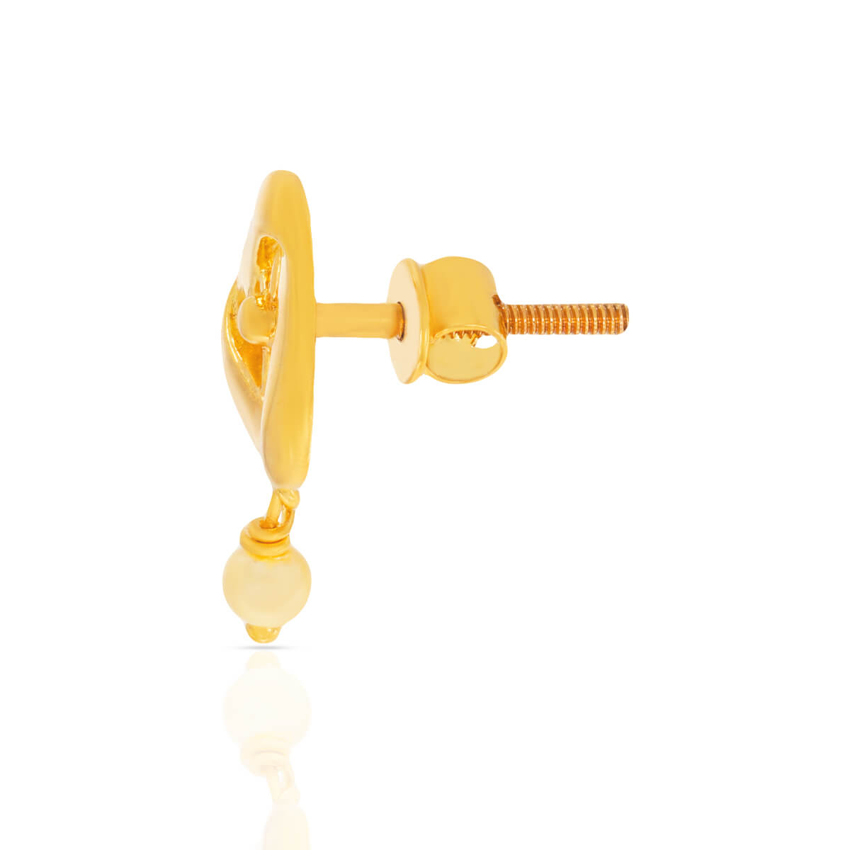 Cheerful Trigonal 22K Gold Studs for Daliy Grace