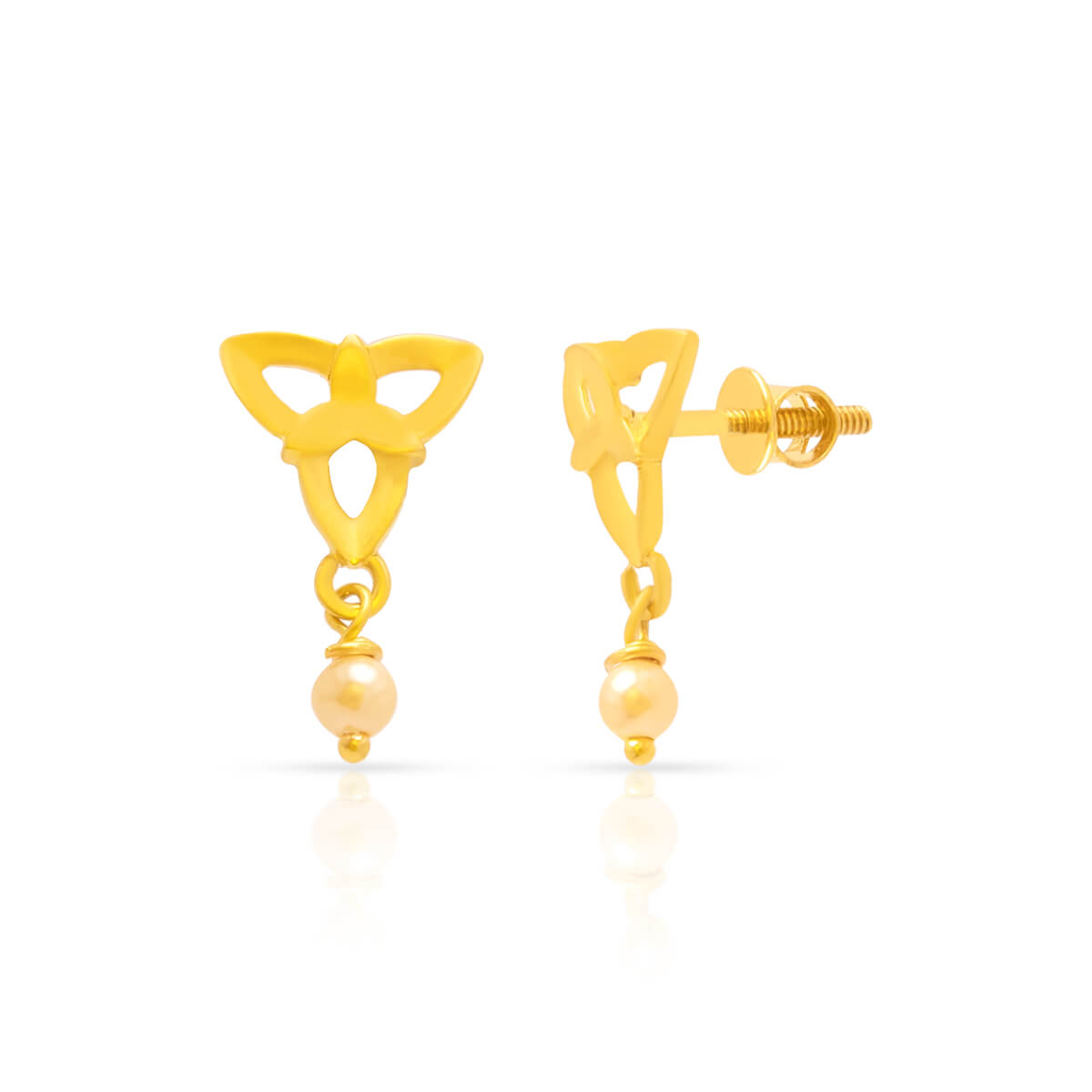 Dainty Chic Gold Stud Earrings in 22K