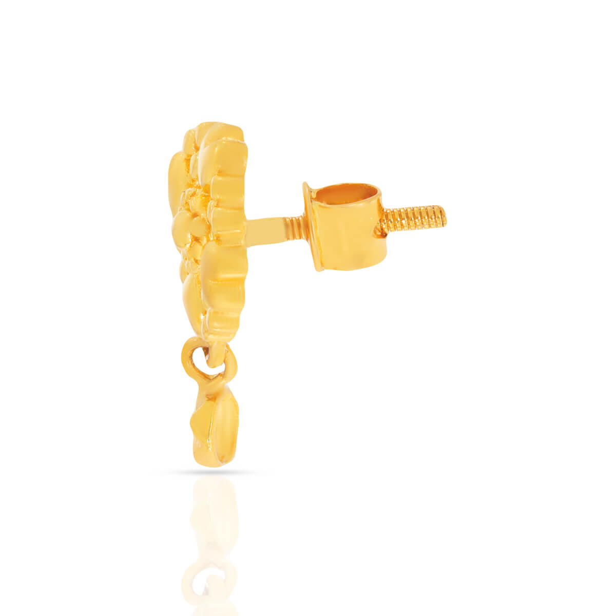 22K Floral Beauty Gold Stud Earrings