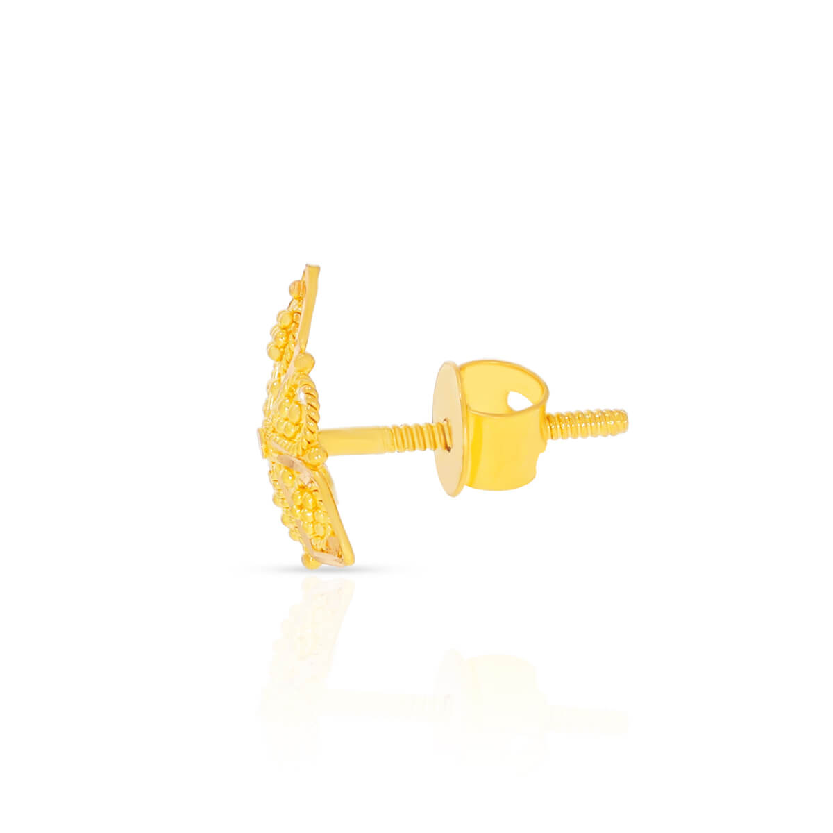 Charming 22K Trigonal Gold Studs for Effortless Look