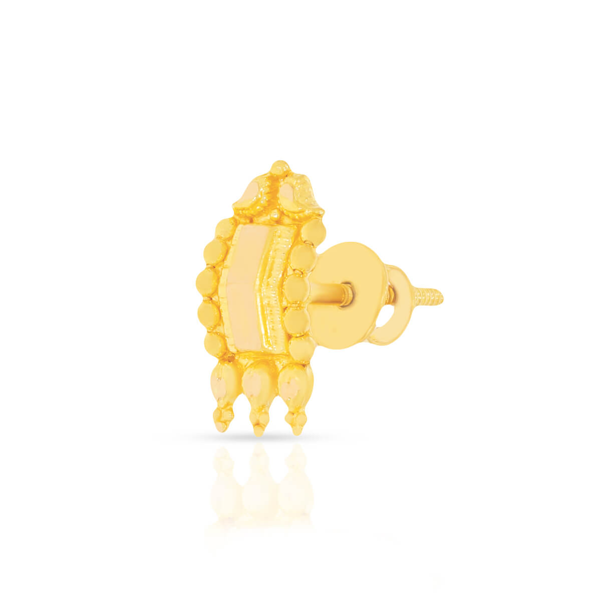 Contemporary Elegance 22K Gold Stud Earrings