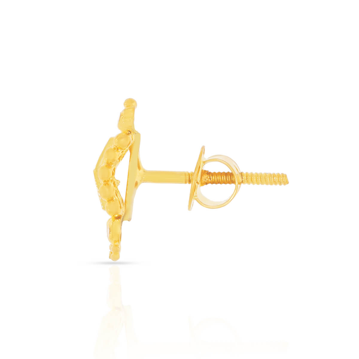 Contemporary Elegance 22K Gold Stud Earrings