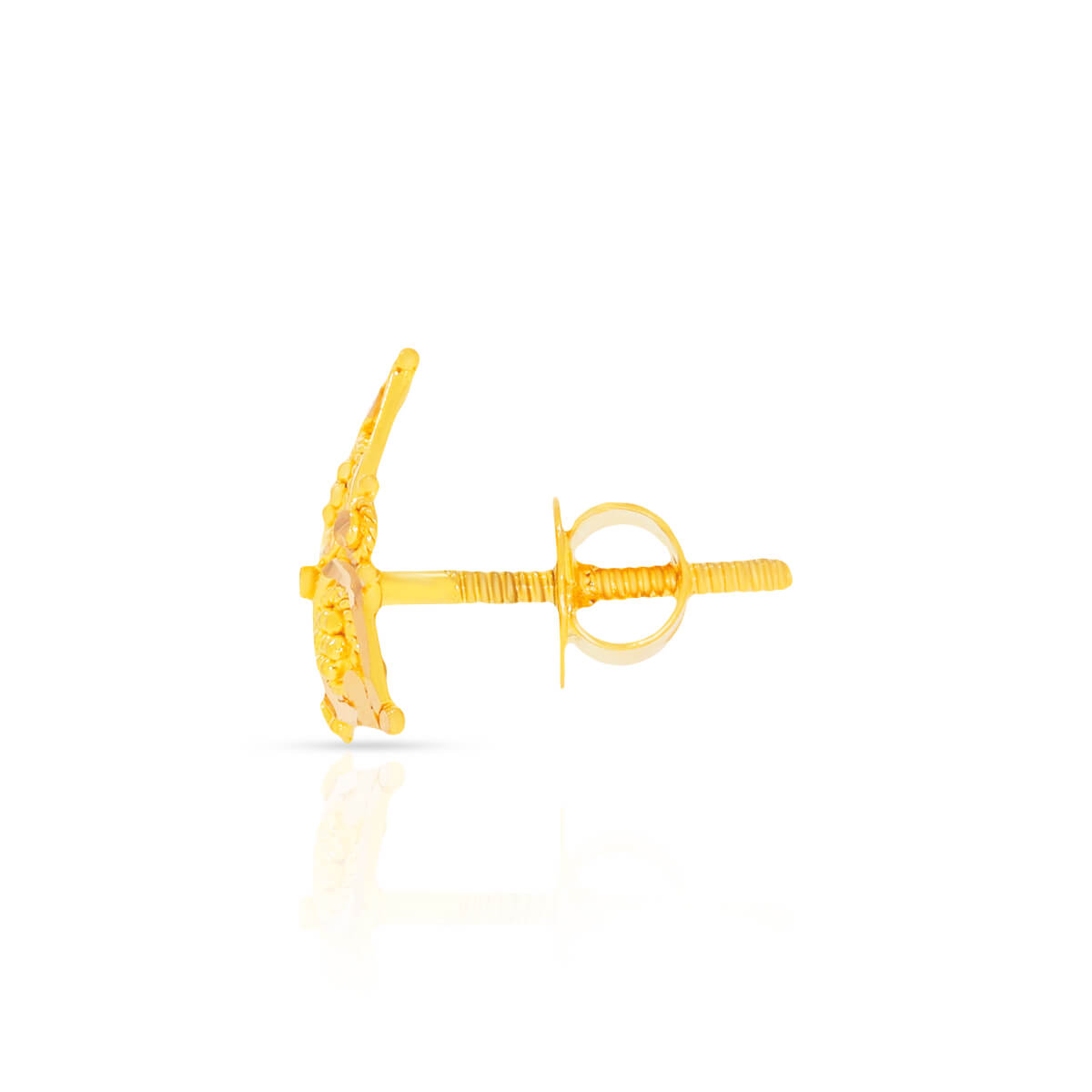 Delicate Detailing Golden Trigonal Studs 22K
