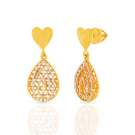 18K Minimalist Chic Heart Shape Gold Studs