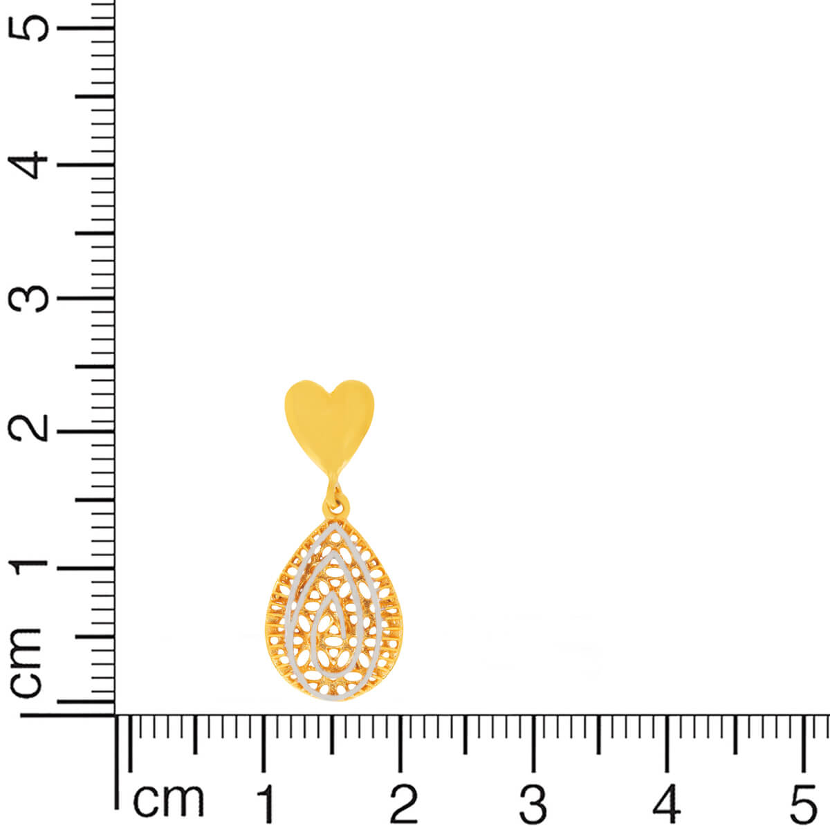 18K Minimalist Chic Heart Shape Gold Studs