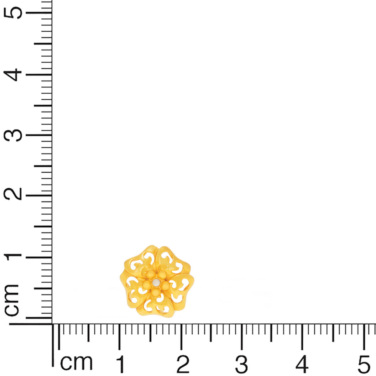 Intricately Crafted Daisy Motif Gold Stud Earrings