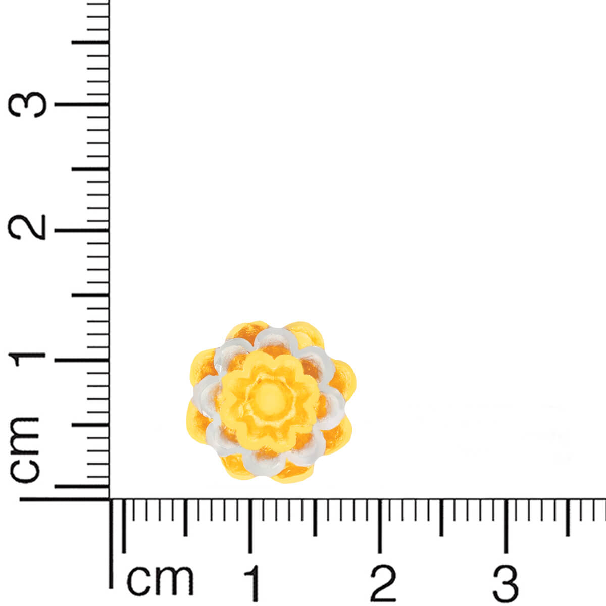 22K Floral Stud Earrings with Warm Charm