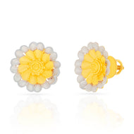 Captivating Flower Blossom 22K Gold Studs