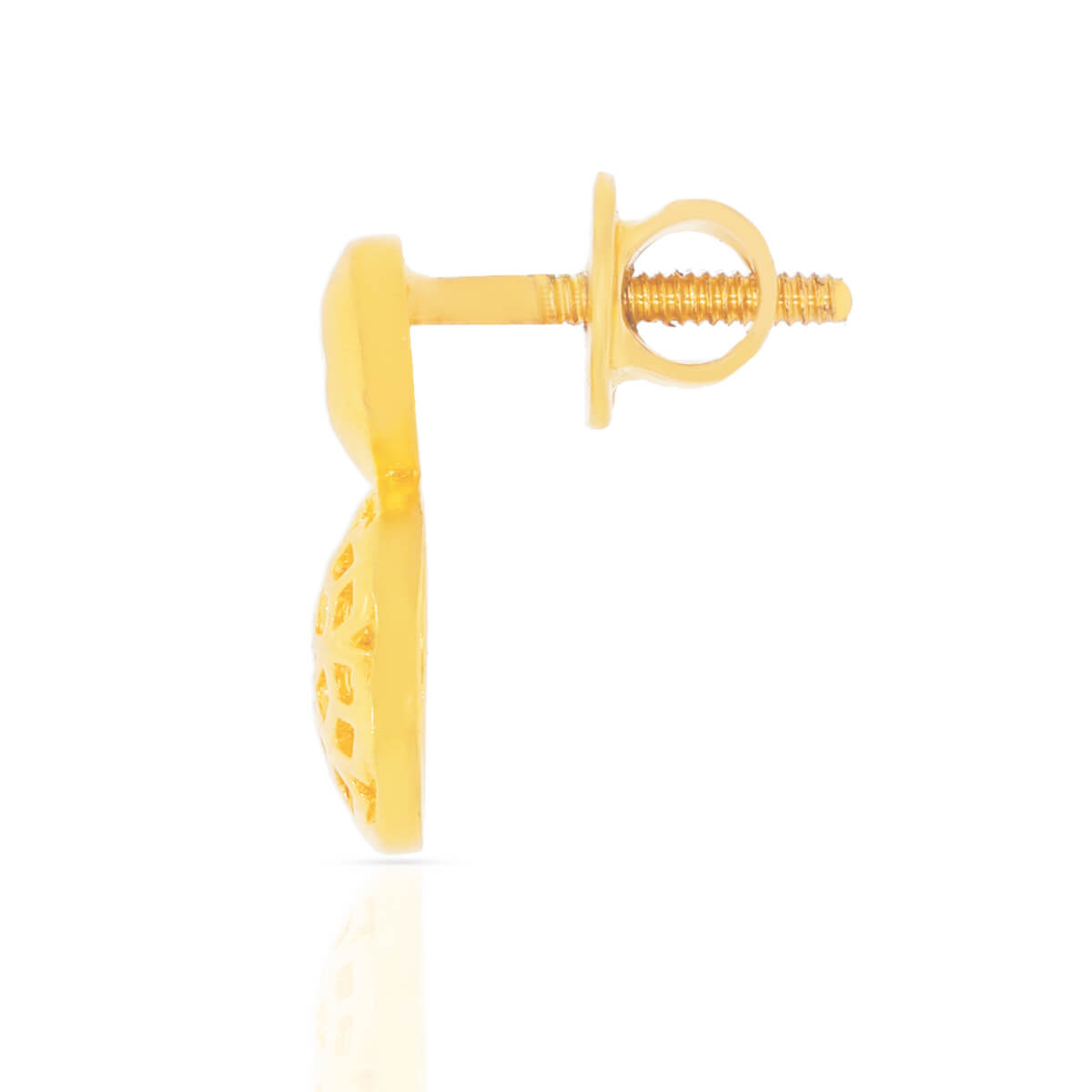 Graceful Floret Motif 22K Gold Studs