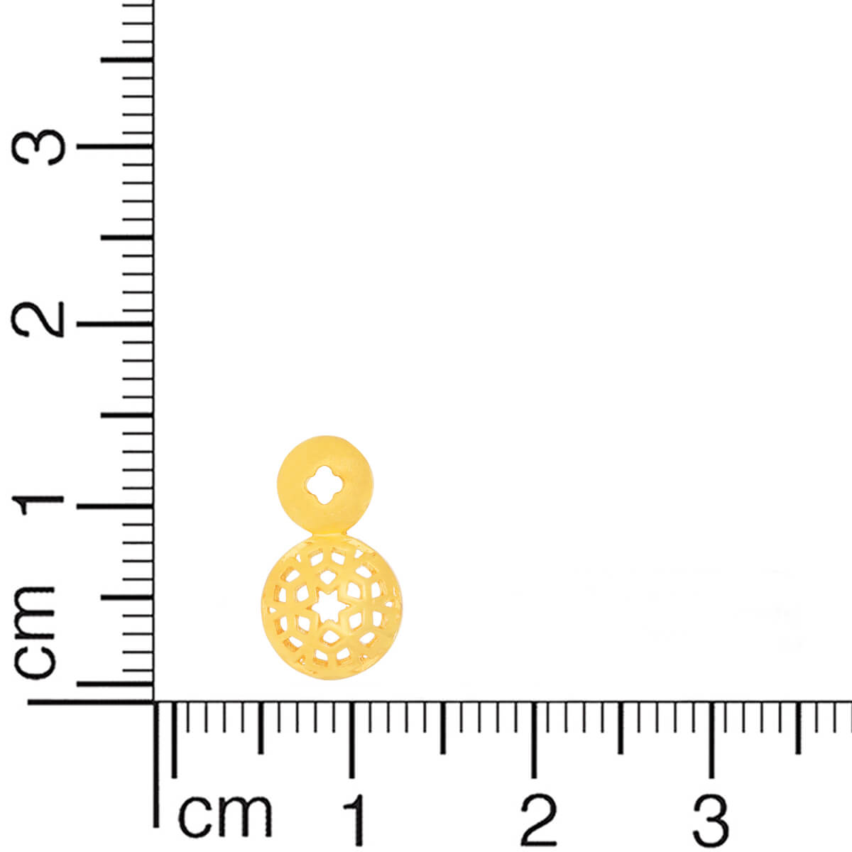 Graceful Floret Motif 22K Gold Studs