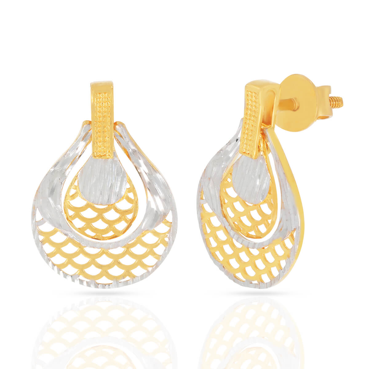 Charming Jhali Motif 22K Gold Studs