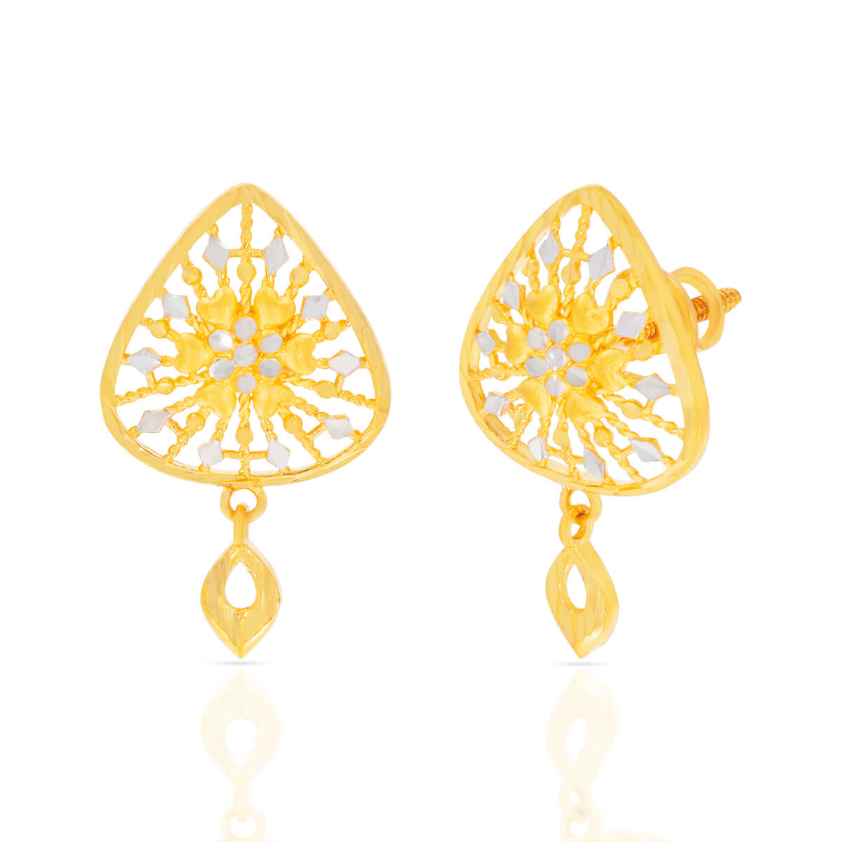 Floral Jhali Grace 22K Gold Studs