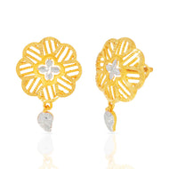 Gold Floral Stud Earrings for a Cheerful Vibe