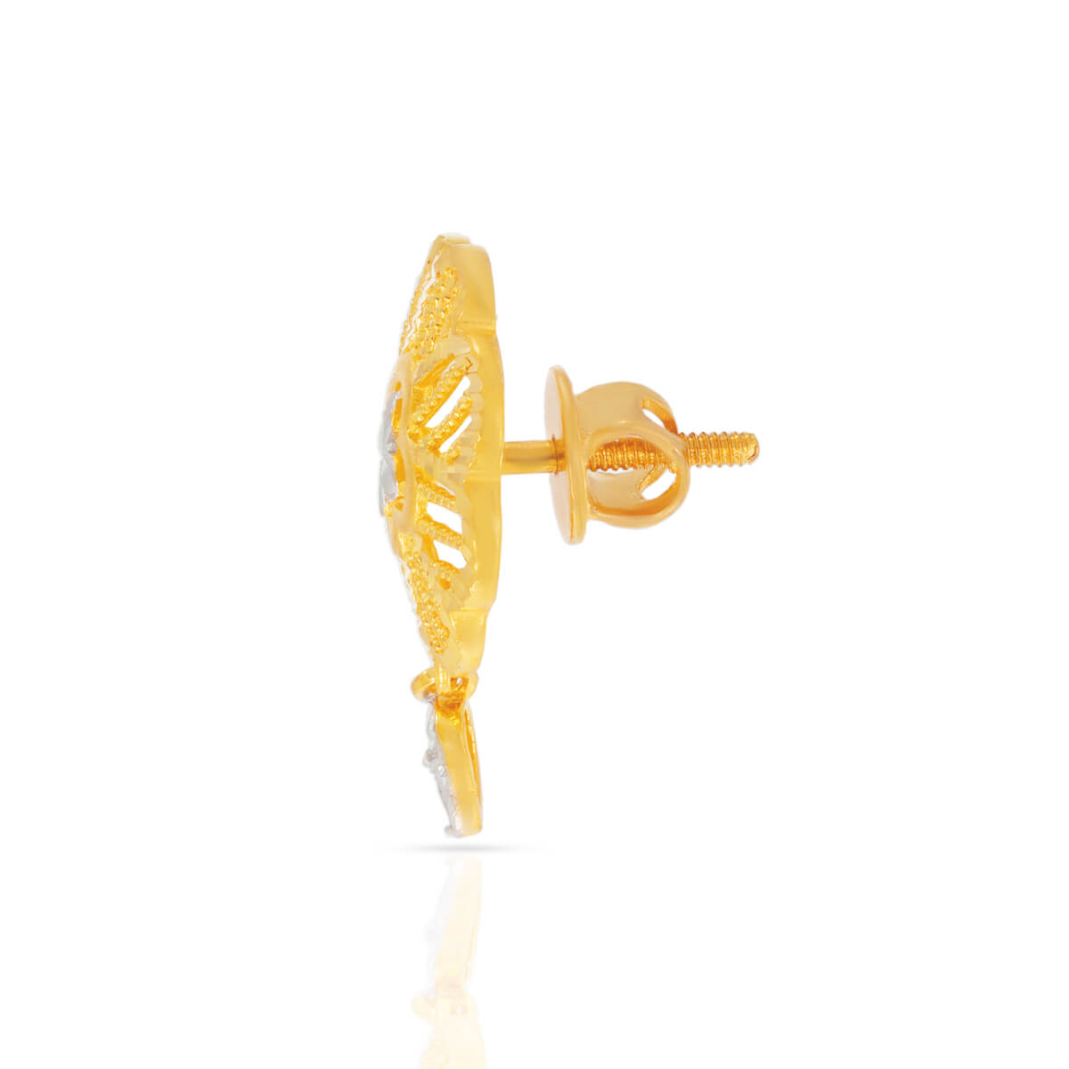 Gold Floral Stud Earrings for a Cheerful Vibe