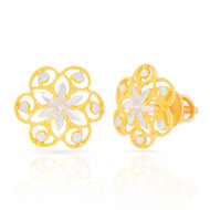 Modern Floweret Elegance 22K Gold Studs
