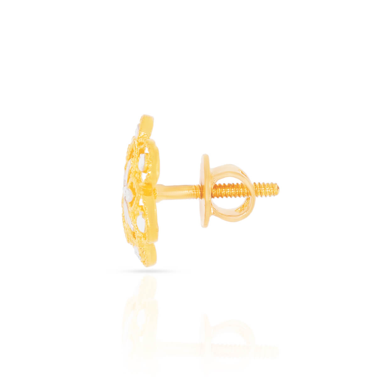 Modern Floweret Elegance 22K Gold Studs