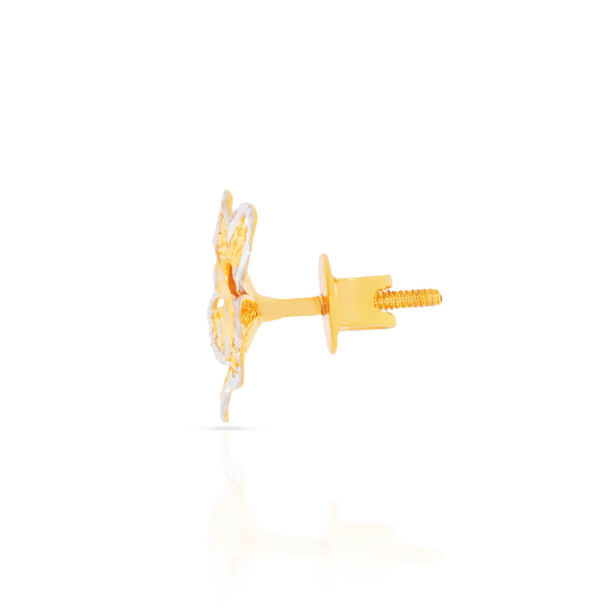 22K Graceful Floral Stud Earrings