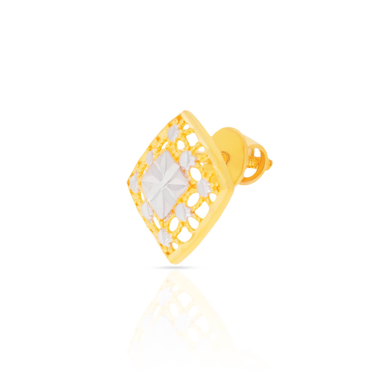 Captivating 22K Square-Shaped Gold Studs
