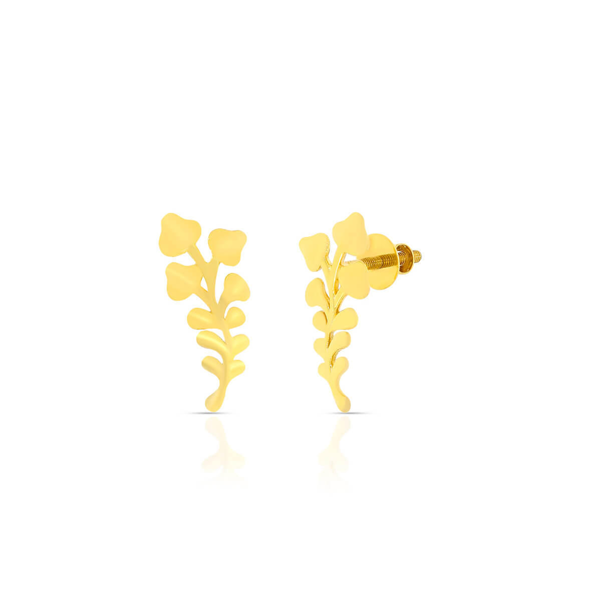 Natural Charm Golden Leaf Studs
