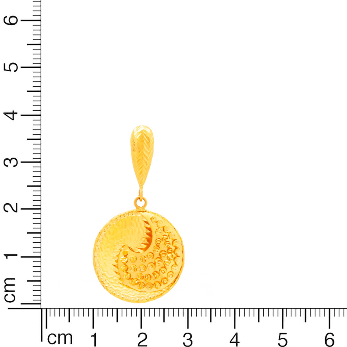 Crescent Elegance 22K Gold Danglers