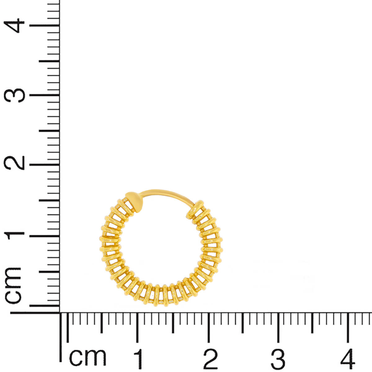Gold Hoop Earrings with a Charming Twist