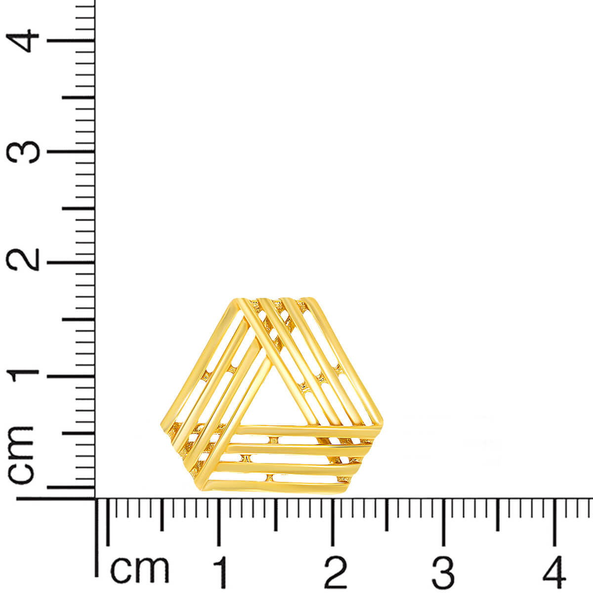 Pure Grace 22K Golden Trigonal Studs