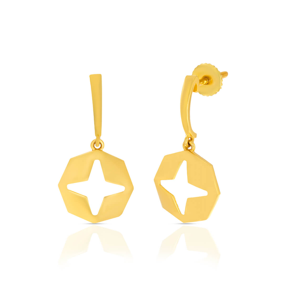 Modern Charm Gold Dangler Earrings