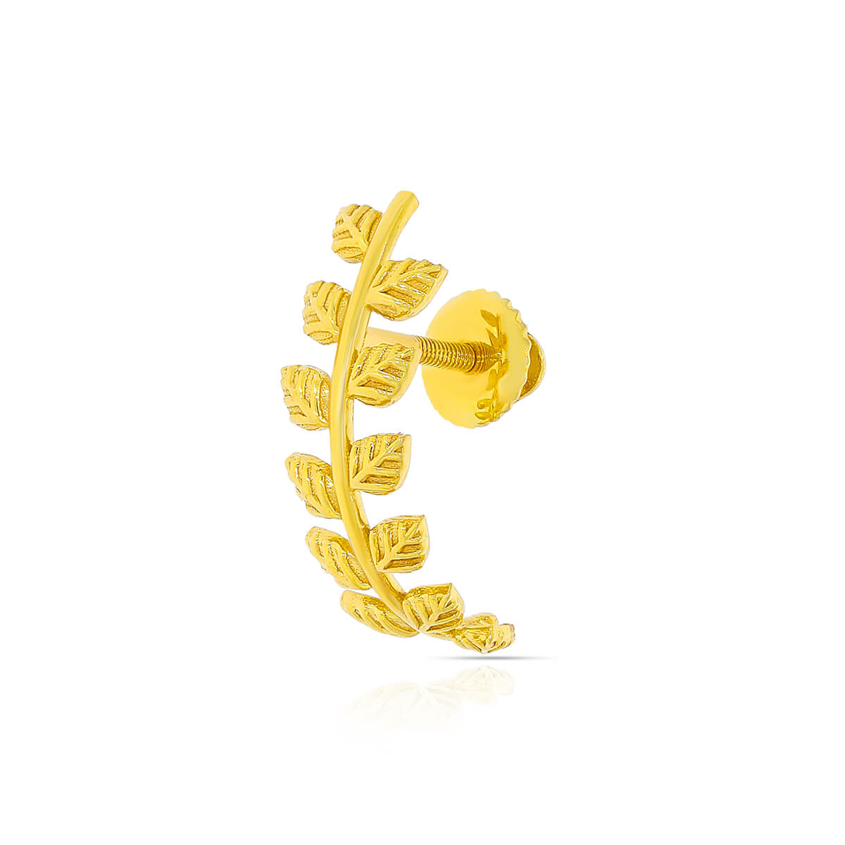 Golden Petal Charm Studs 22K