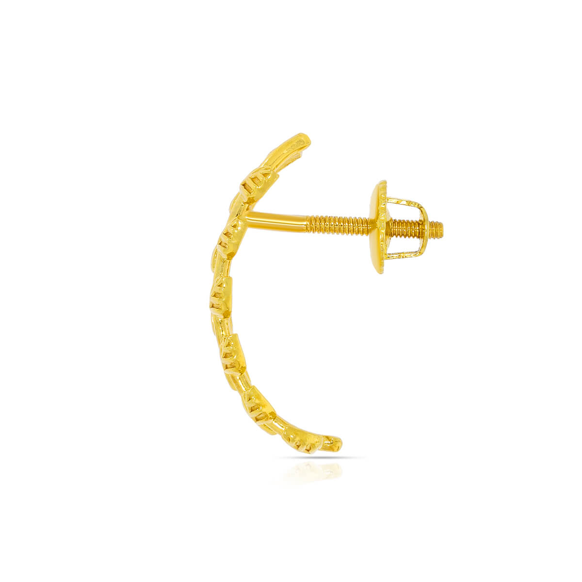 Golden Petal Charm Studs 22K