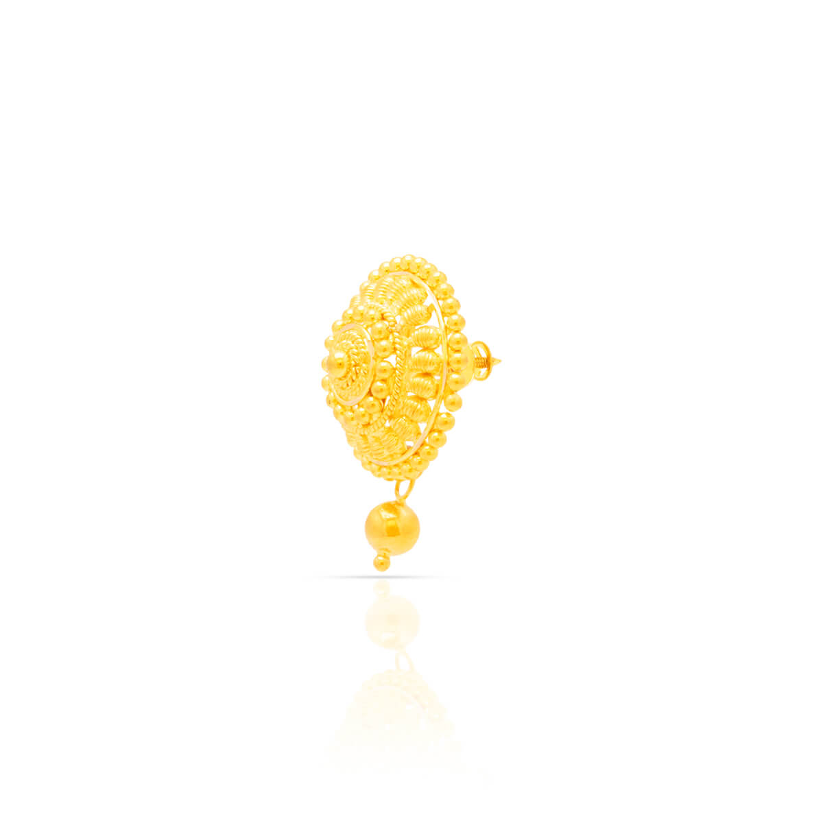Dainty Blossom Gold Stud Earrings in 22K