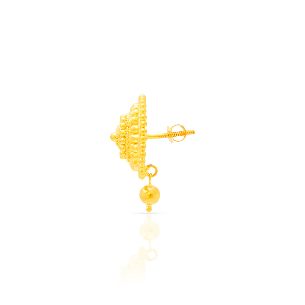 Dainty Blossom Gold Stud Earrings in 22K