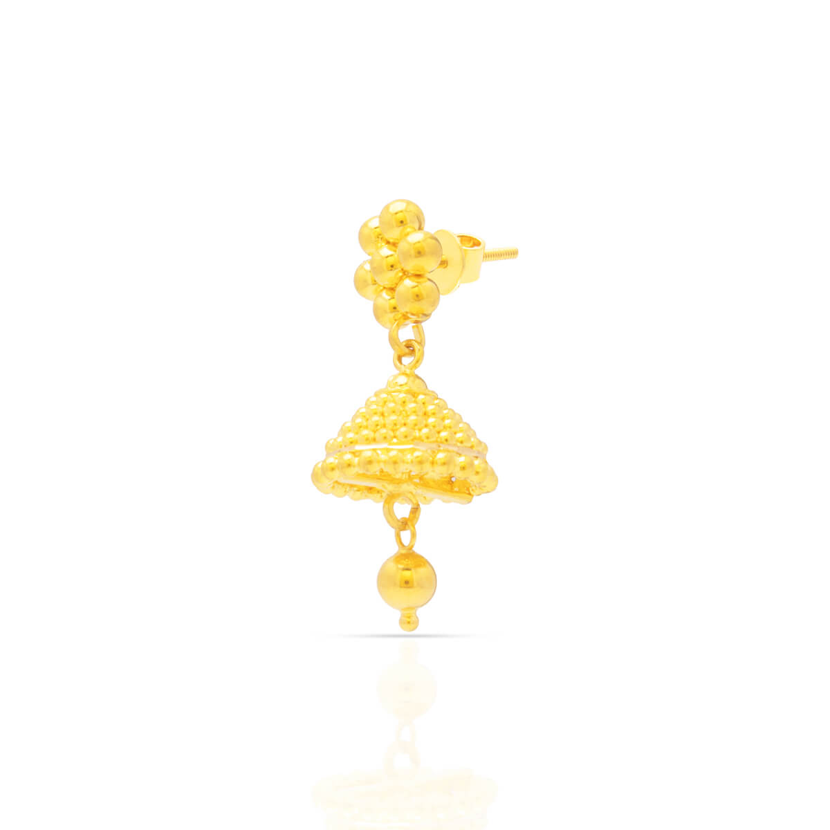 Graceful Blossom Gold Jhumka Earrings