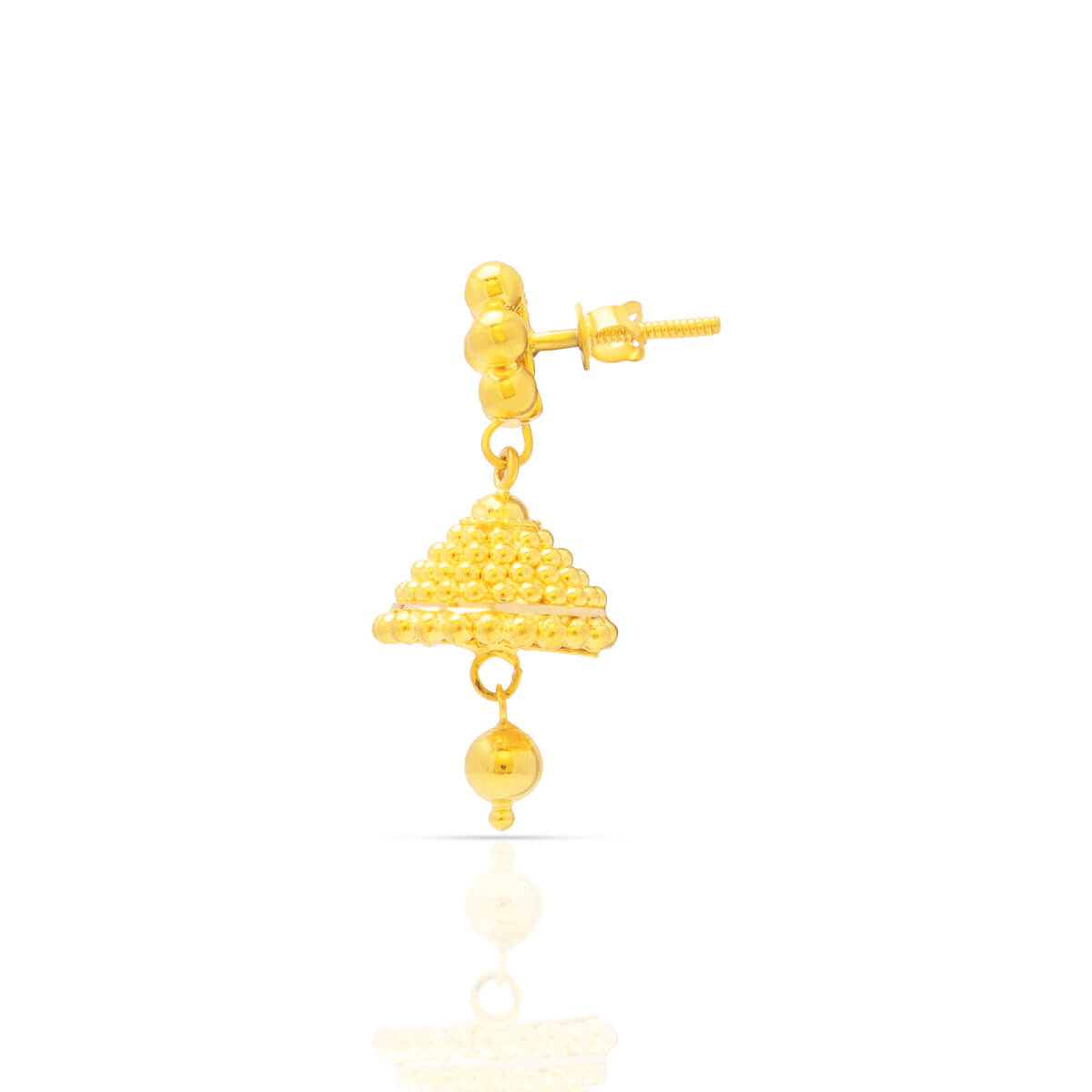 Graceful Blossom Gold Jhumka Earrings