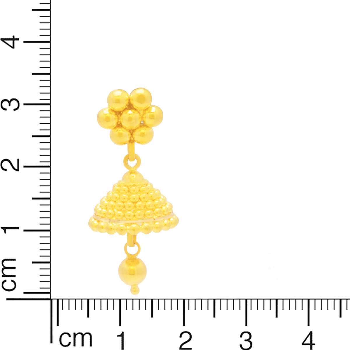Graceful Blossom Gold Jhumka Earrings
